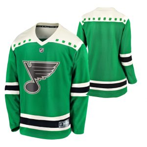 Herren St. Louis Blues Eishockey Trikot 2021 St Patricks Day Grün Breakaway Men